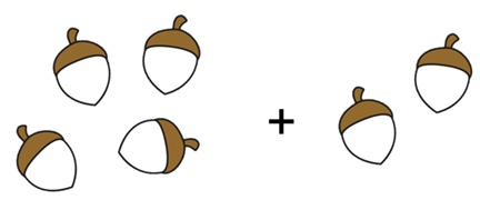 4 acorns + 2 acorns