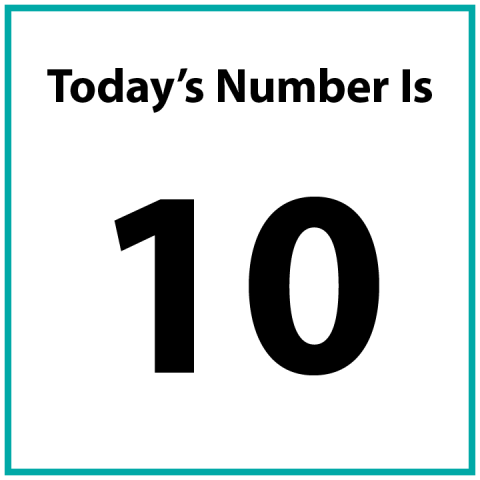 Today's number is 10.