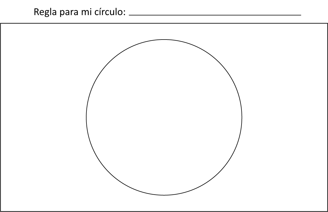 Un círculo vacío, con el título 'Regla para mi círculo'.