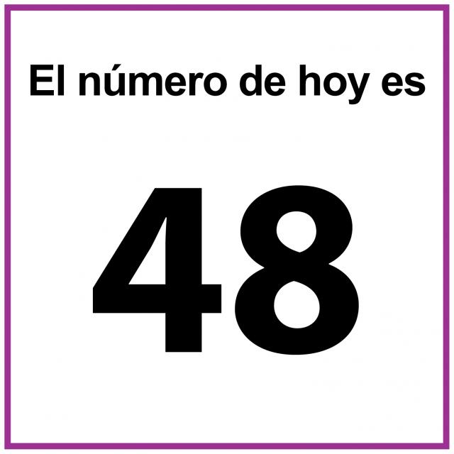 El número de hoy es 48.