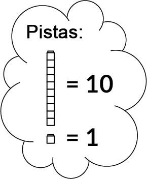 Pistas: la torre de cubos es igual a 10. El cubo individual es igual a 1.