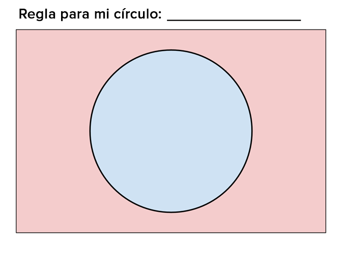 círculo en blanco para que usen los estudiantes