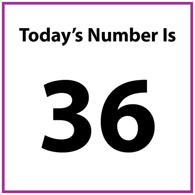 Today's number is 36.