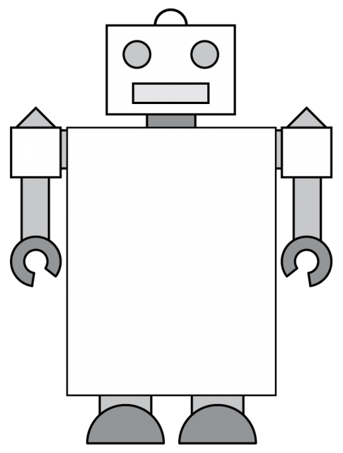The blank robot for you to draw on.
