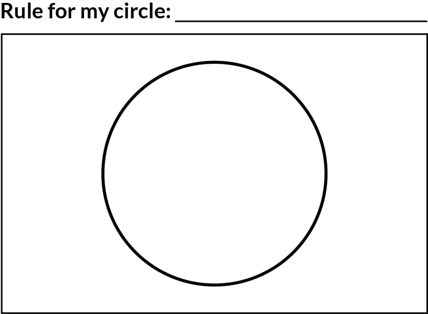 circle outline with space to write the rule for my circle