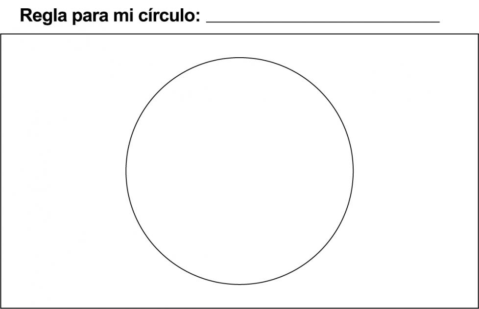 Un círculo vacío con el título 'Regla para mi círculo'.