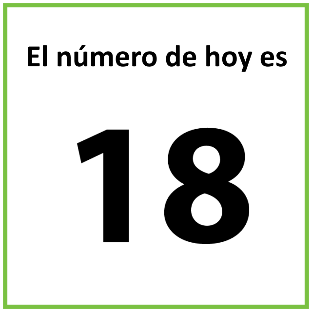 El número de hoy es 18.