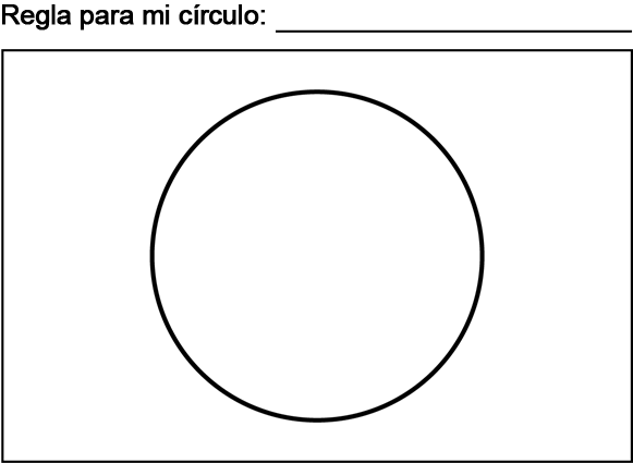 un círculo en blanco para tu propia regla