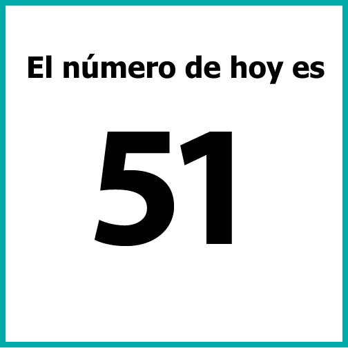 El número de hoy es el 51.