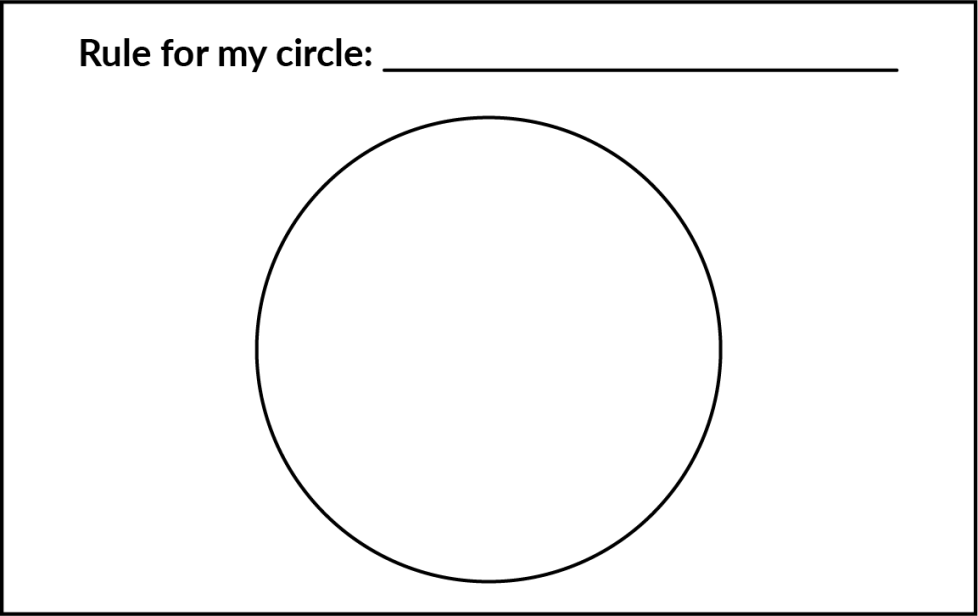 Blank circle with text, 'Rule for my circle:'