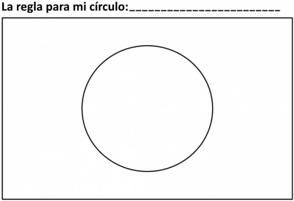 La regla para mi círculo está en blanco. Un círculo vacío para dibujar