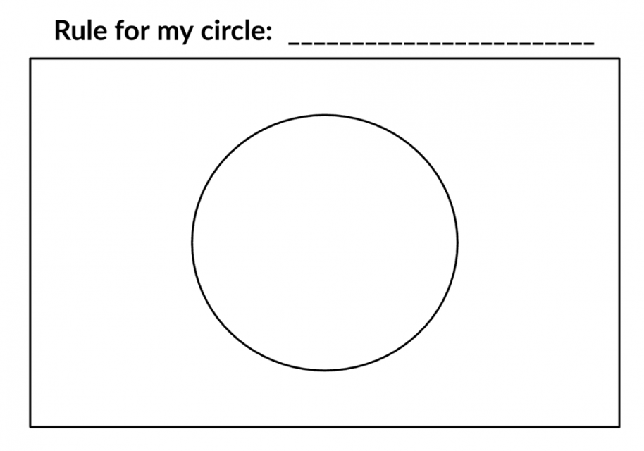 Rule for my circle is blank. An empty circle for drawing