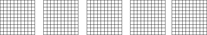 5 blank grids
